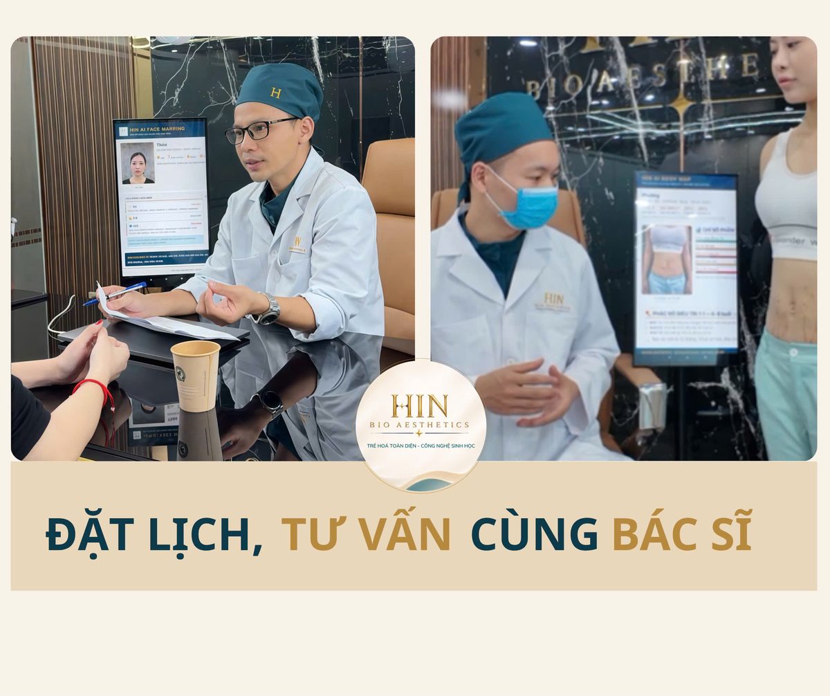 Bác sĩ HIN BIO AESTHETICS trực tiếp khám và đọc bản đồ gương mặt cho khách