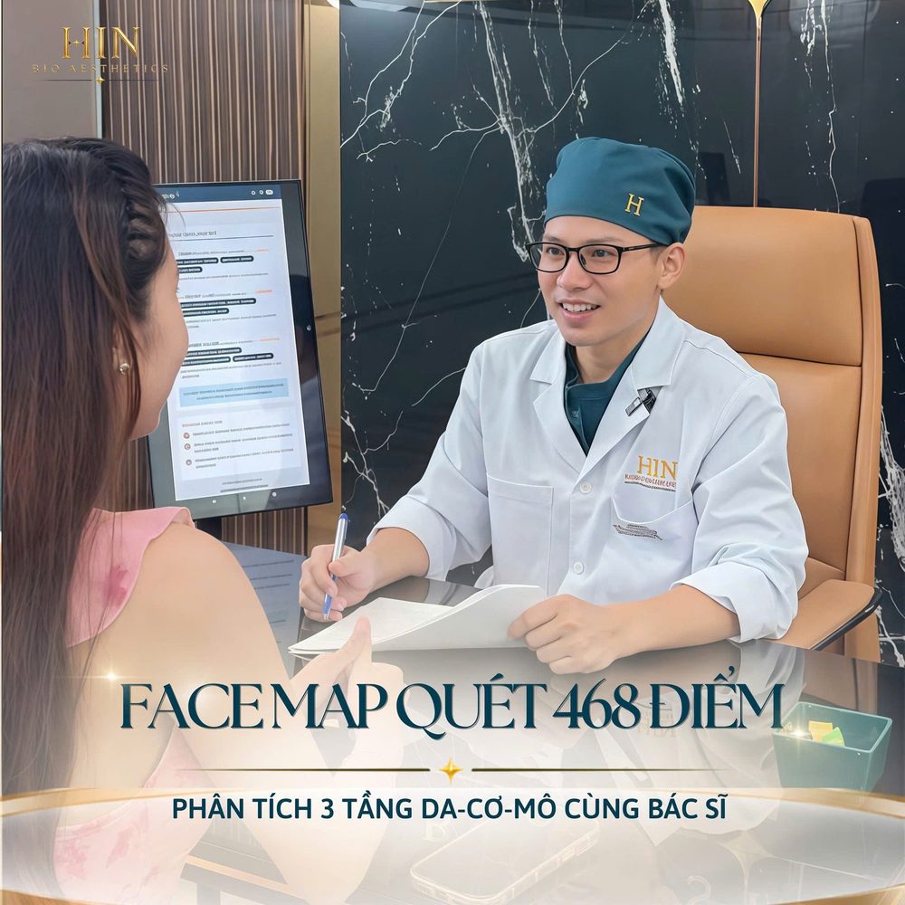 Face Map quét 468 điểm, phân tích 3 tầng da - cơ - mô cùng bác sĩ