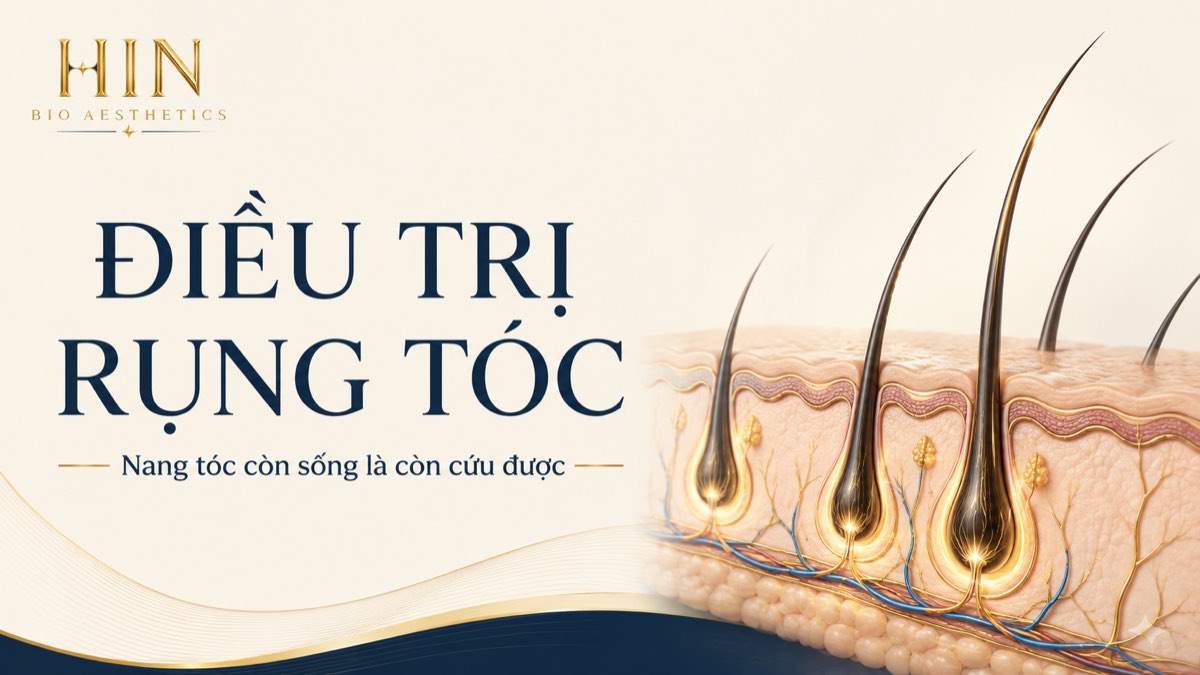 Điều trị rụng tóc tại HIN BIO AESTHETICS — nang tóc còn sống là còn cứu được
