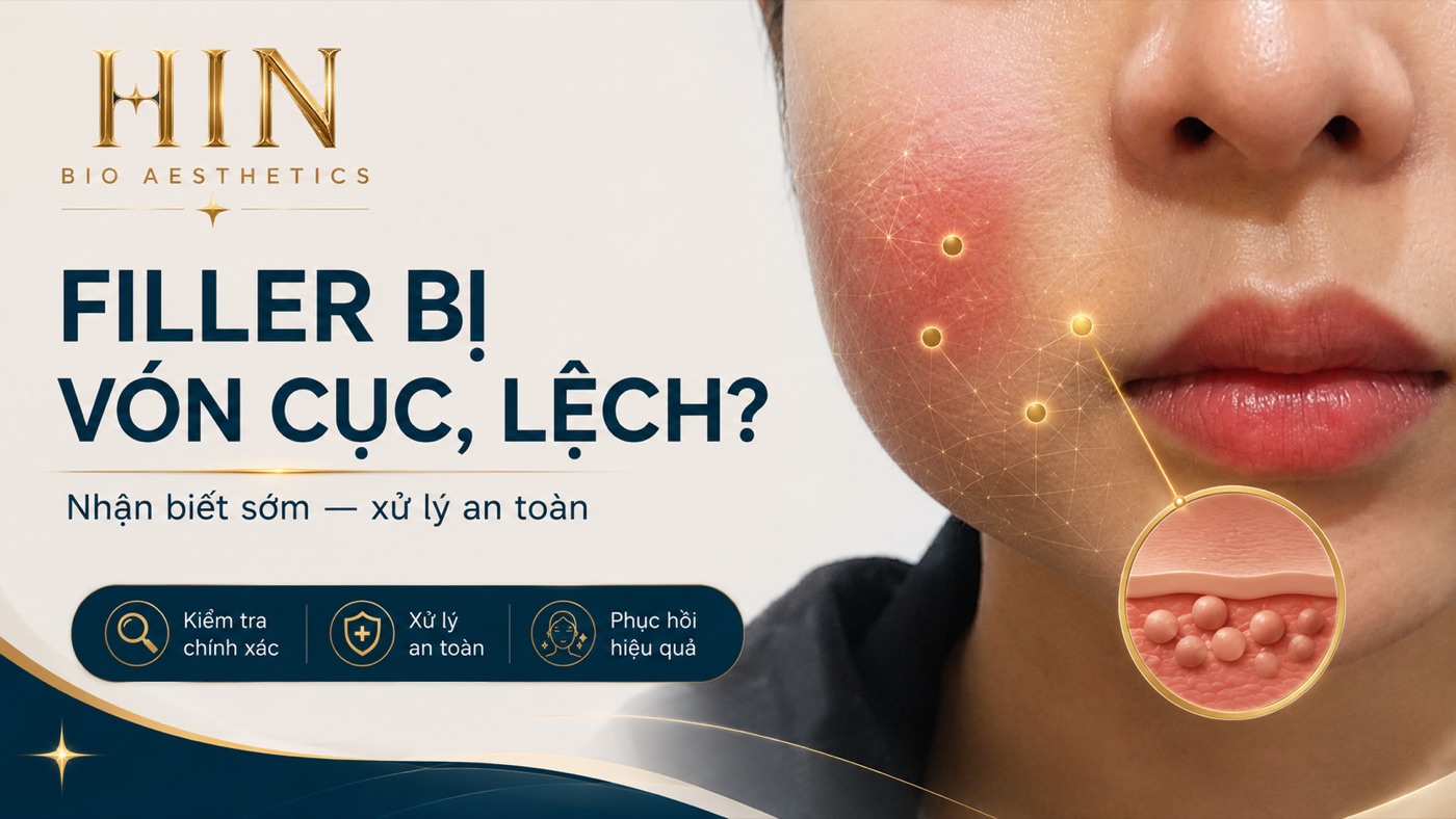 Tiêm filler bị vón cục, lệch