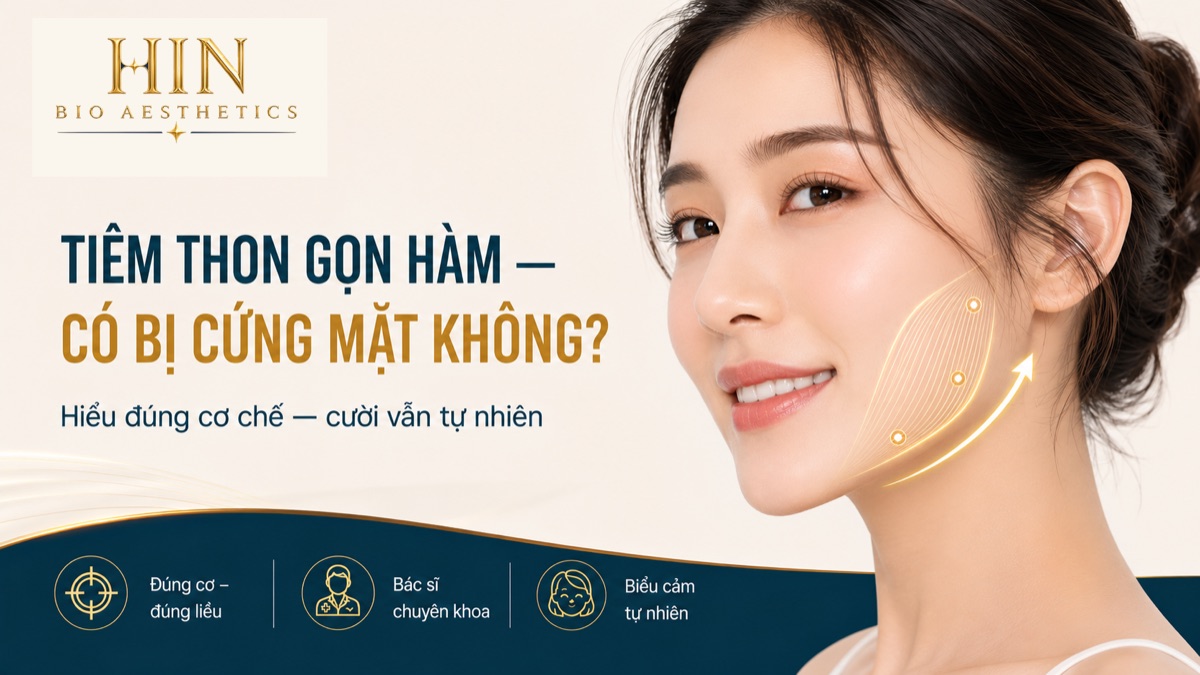 Tiêm thon gọn hàm — có bị cứng mặt không