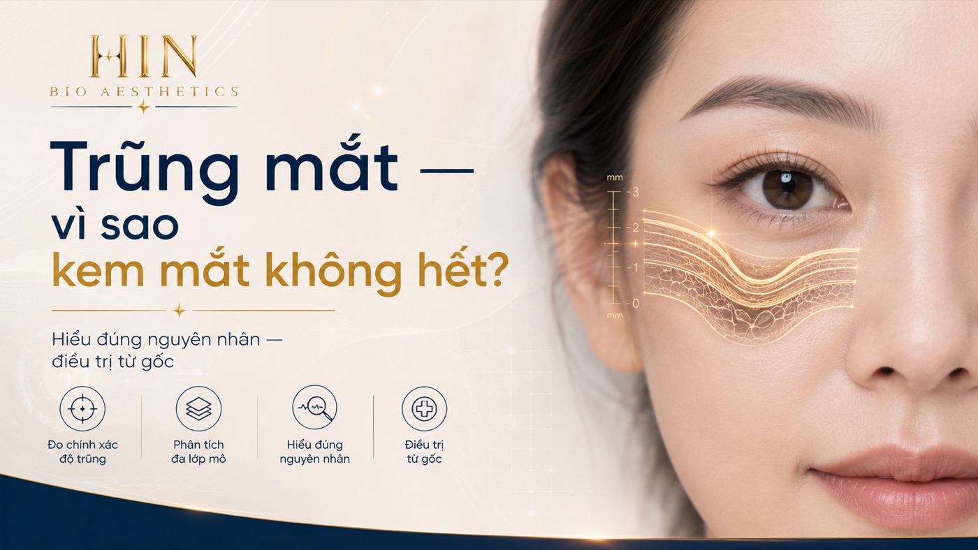 Trũng mắt — vì sao kem mắt không hết
